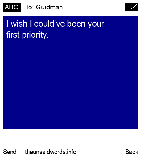 unsent message to Guidman
