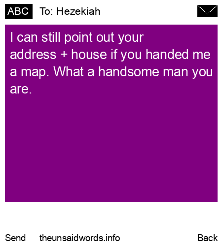 unsent message to Hezekiah