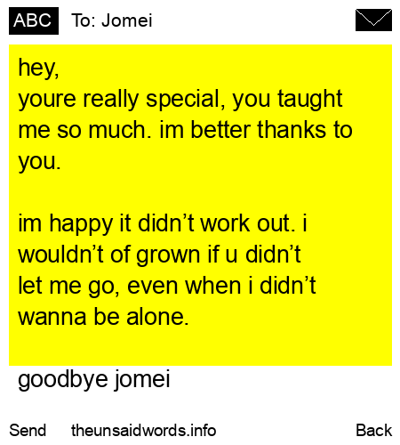 unsent message to Jomei