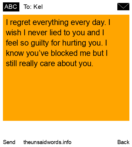 unsent message to Kel