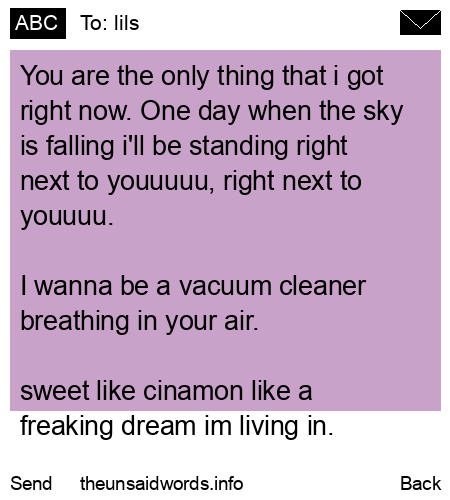 unsent message to lils