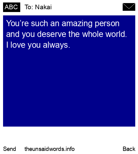 unsent message to Nakai