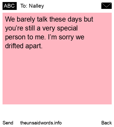unsent message to Nalley