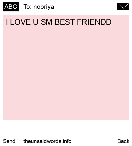unsent message to nooriya