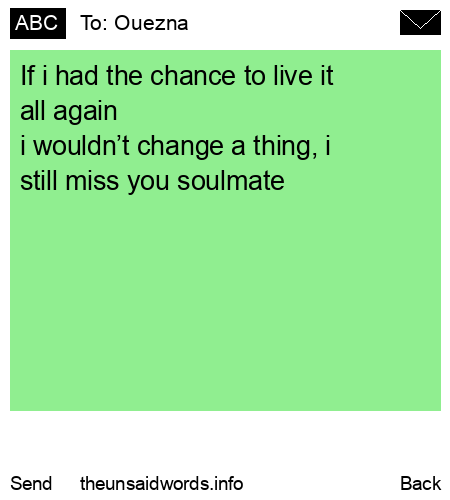 unsent message to Ouezna 