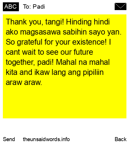 unsent message to Padi