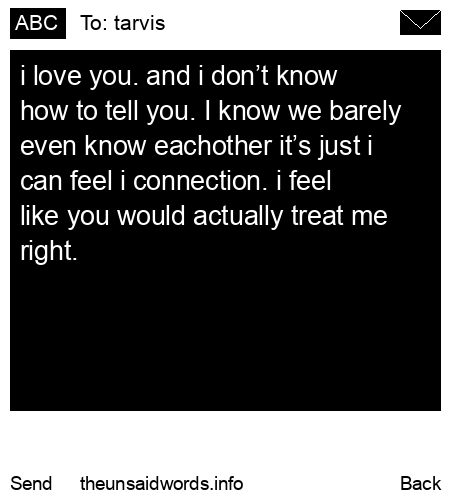 unsent message to tarvis