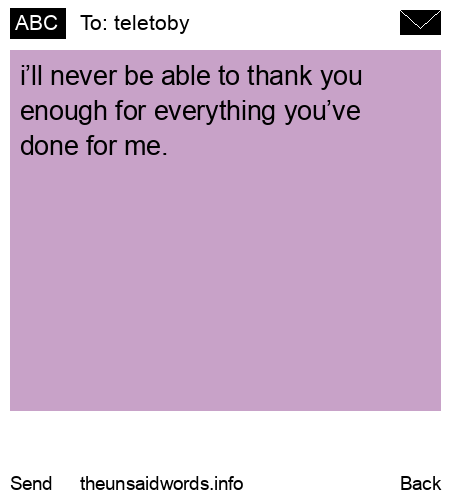 unsent message to teletoby