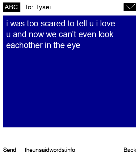 unsent message to Tysei