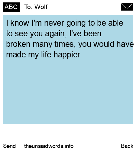unsent message to Wolf