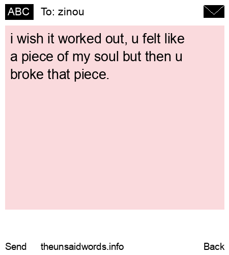 unsent message to zinou