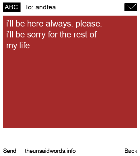 unsent message to andtea