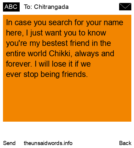 unsent message to Chitrangada