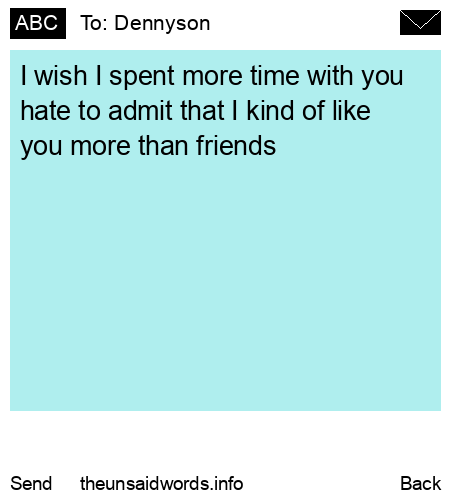 unsent message to Dennyson
