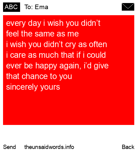 unsent message to Ema