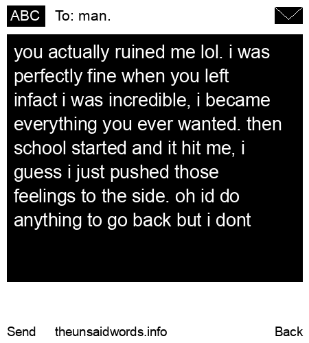 unsent message to man.
