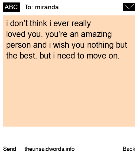 unsent message to miranda