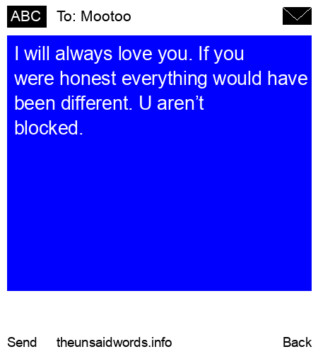 unsent message to Mootoo