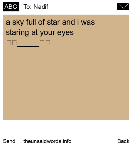 unsent message to Nadif