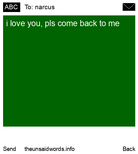 unsent message to narcus