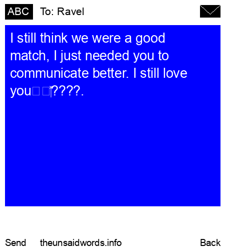 unsent message to Ravel