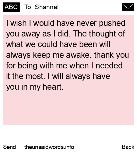 unsent message to Shannel