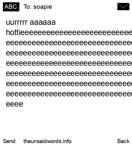 unsent message to soapie