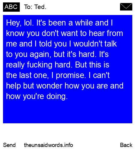 unsent message to Ted.