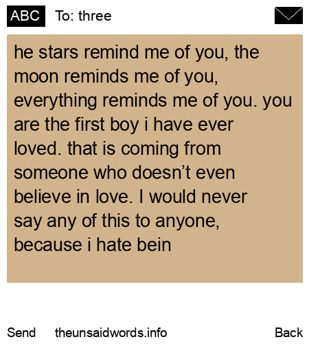 unsent message to three