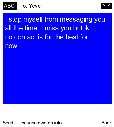 unsent message to Yeve