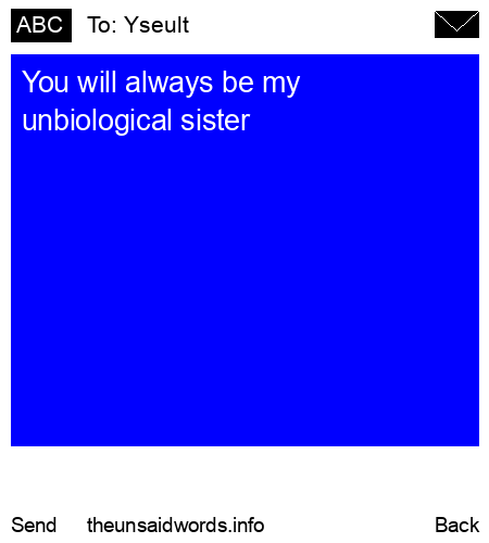 unsent message to Yseult