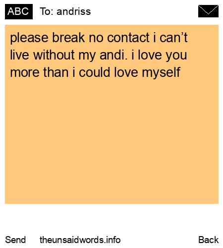unsent message to andriss