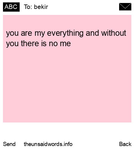 unsent message to bekir