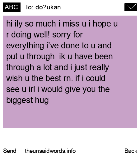 unsent message to do?ukan