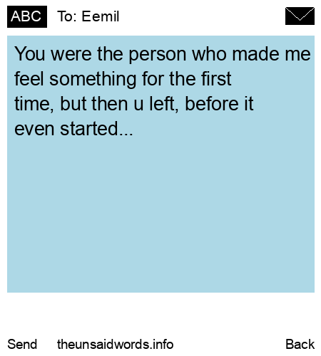 unsent message to Eemil