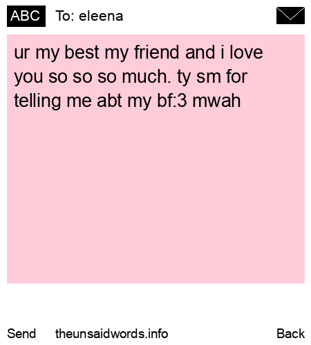 unsent message to eleena