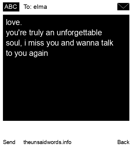 unsent message to elma
