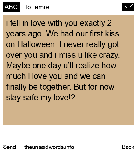 unsent message to emre