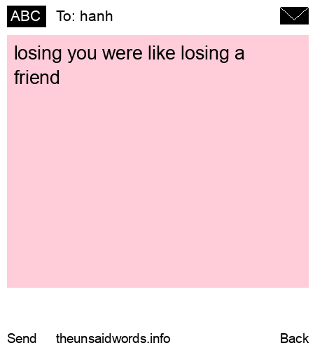 unsent message to hanh