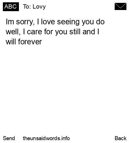 unsent message to Lovy 