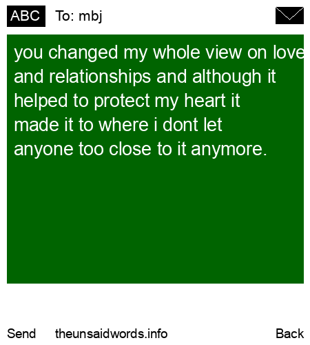 unsent message to mbj