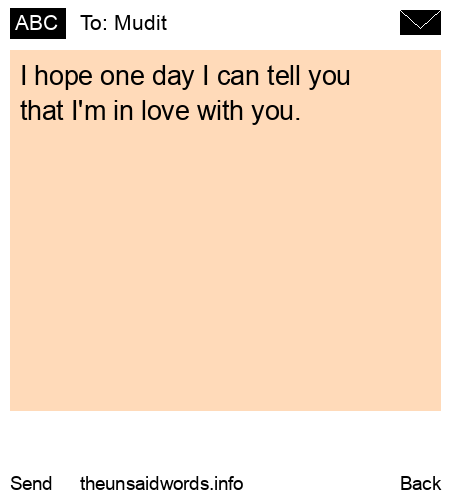 unsent message to Mudit