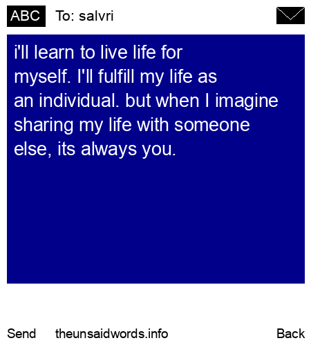 unsent message to salvri