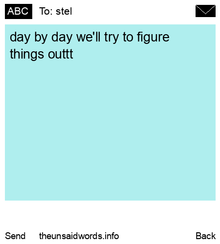 unsent message to stel