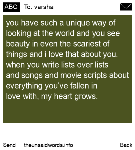 unsent message to varsha