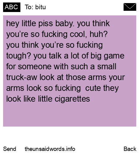unsent message to bitu