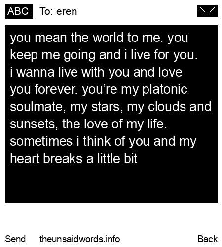 unsent message to eren