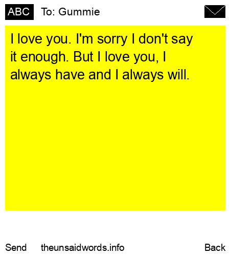 unsent message to Gummie 