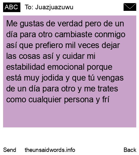 unsent message to Juazjuazuwu