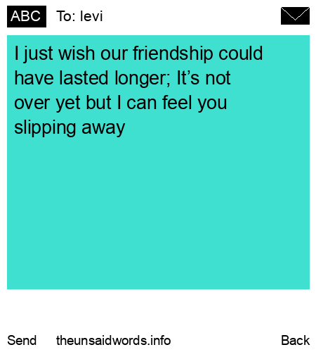 unsent message to levi